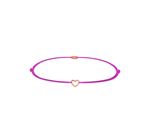 Zilia Baby Heart Contour Gold 14K Thread Bracelet