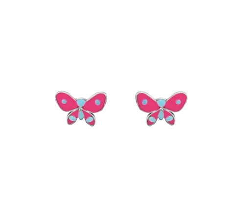 ZILIA Fairy Butterfly Pink Silver 925 Earrings