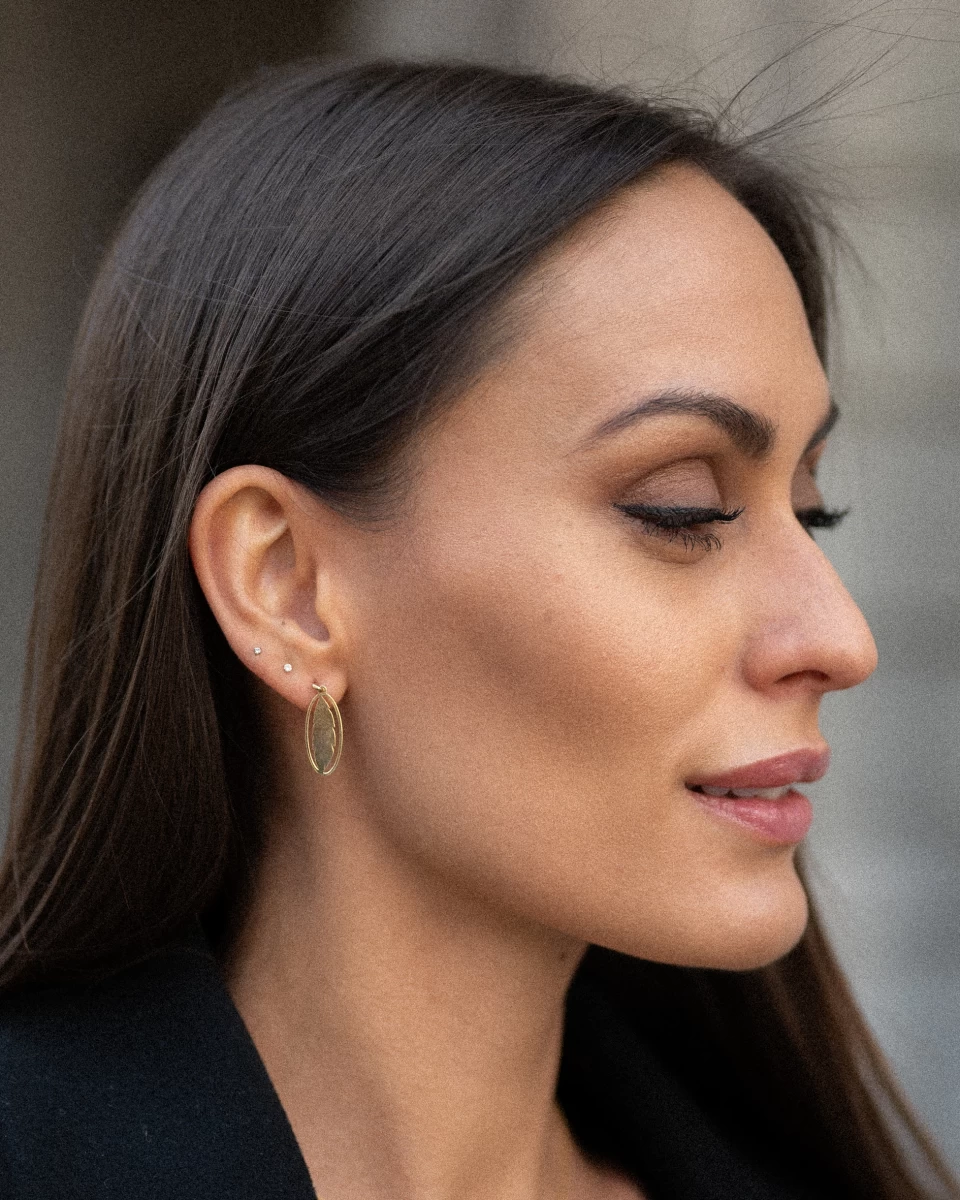 ZILIA Feather 2 Gold 14K Earrings