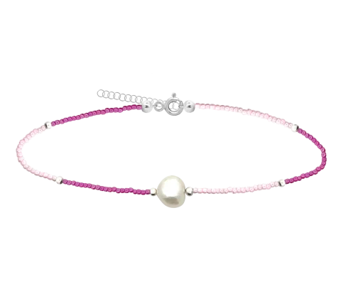 ZILIA Pink Design Pearl Silver 925 Bracelet