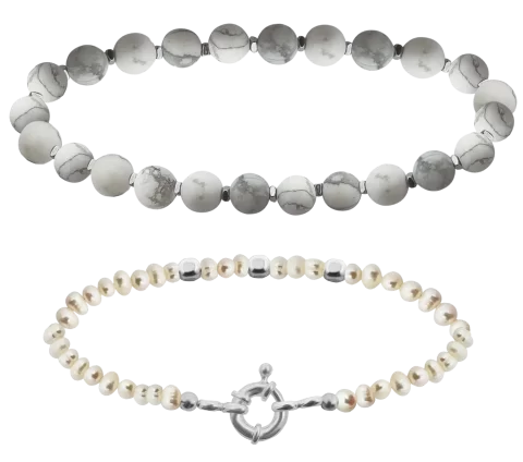 ZILIA Pearl And Howlit Bracelet