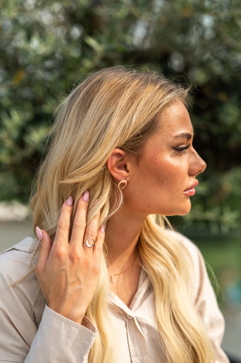 Moon Silver Earrings