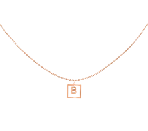 ZILIA Letter Lock Gold 14k Necklace