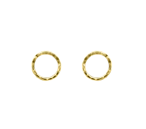 Zilia Quintessa Circle Contour Gold 14k Earrings
