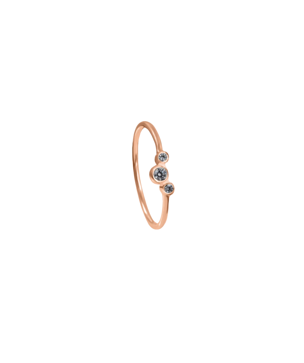 Zircon Arc Rose Gold 14K Ring