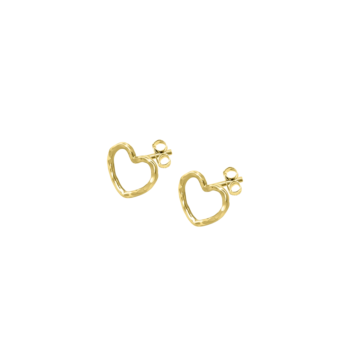 Zilia Quintessa Heart Contour Gold 14k Earrings