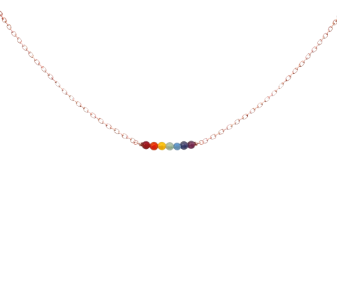 ZILIA 7-Chakra Rose Gold 14K Necklace