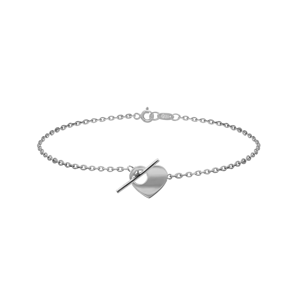 Heart Clasp Silver 925 Bracelet