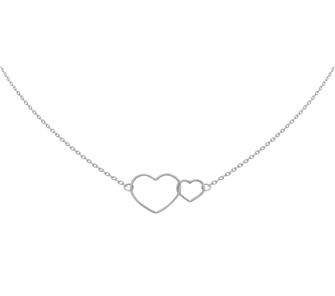 ZILIA Double Heart Silver 925 Necklace