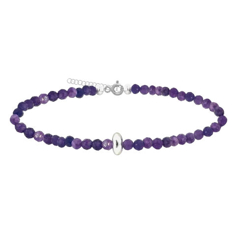ZILIA Gemstone Amethyst Silver 925 Mineral Bracelet