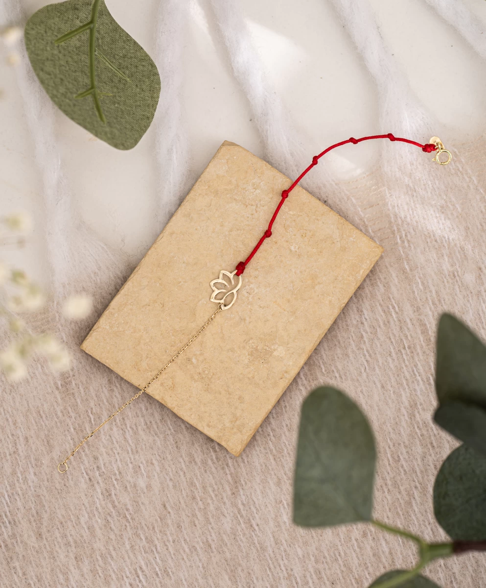 Lotus Kabbala Rose Gold 14K Bracelet