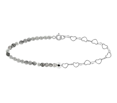 ZILIA Saona Heart Howlite Silver 925 Bracelet