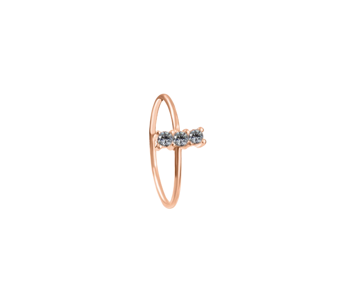 Zirconia Gemstone Rose Gold 14K Ring