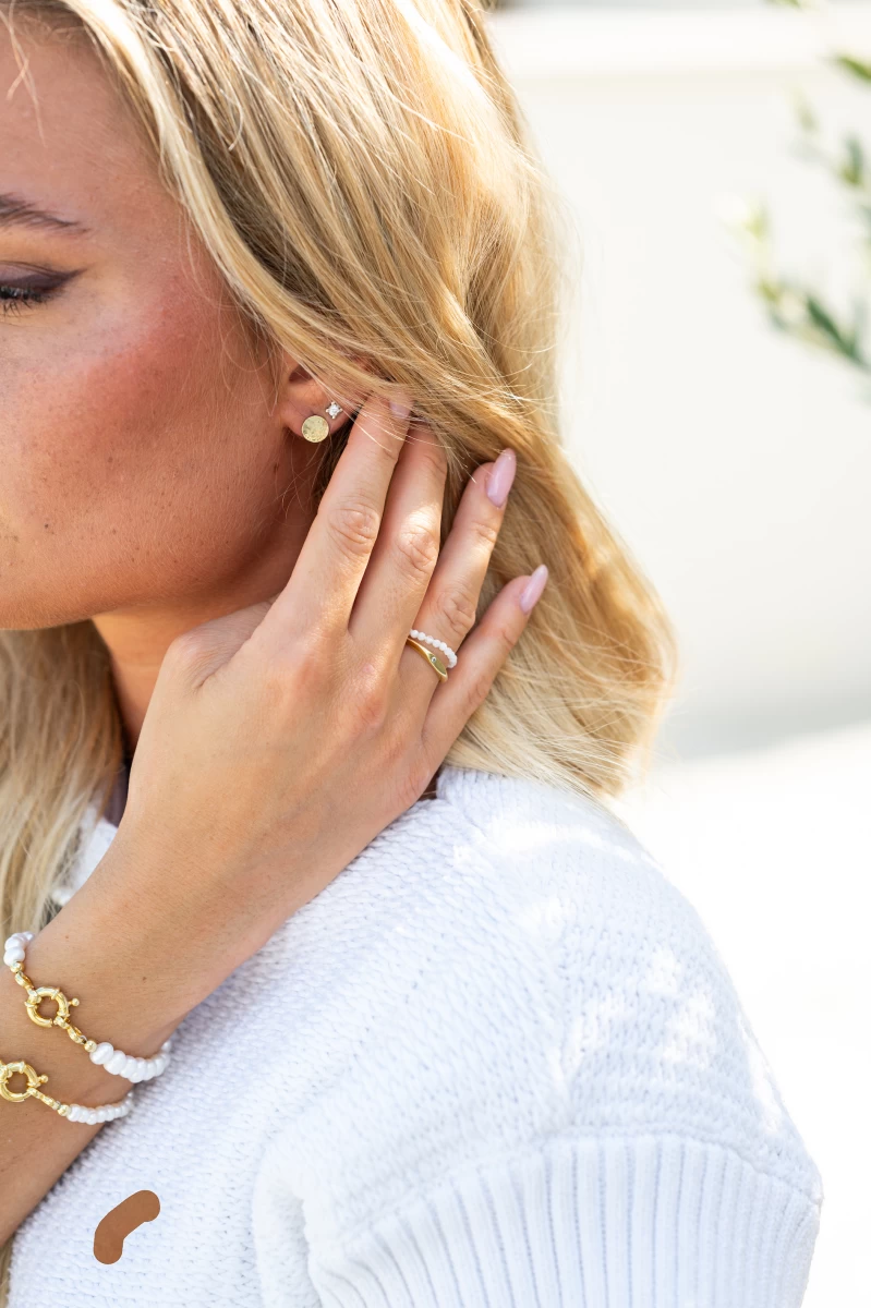 Quintessa Circle Rose Gold 14K Earrings