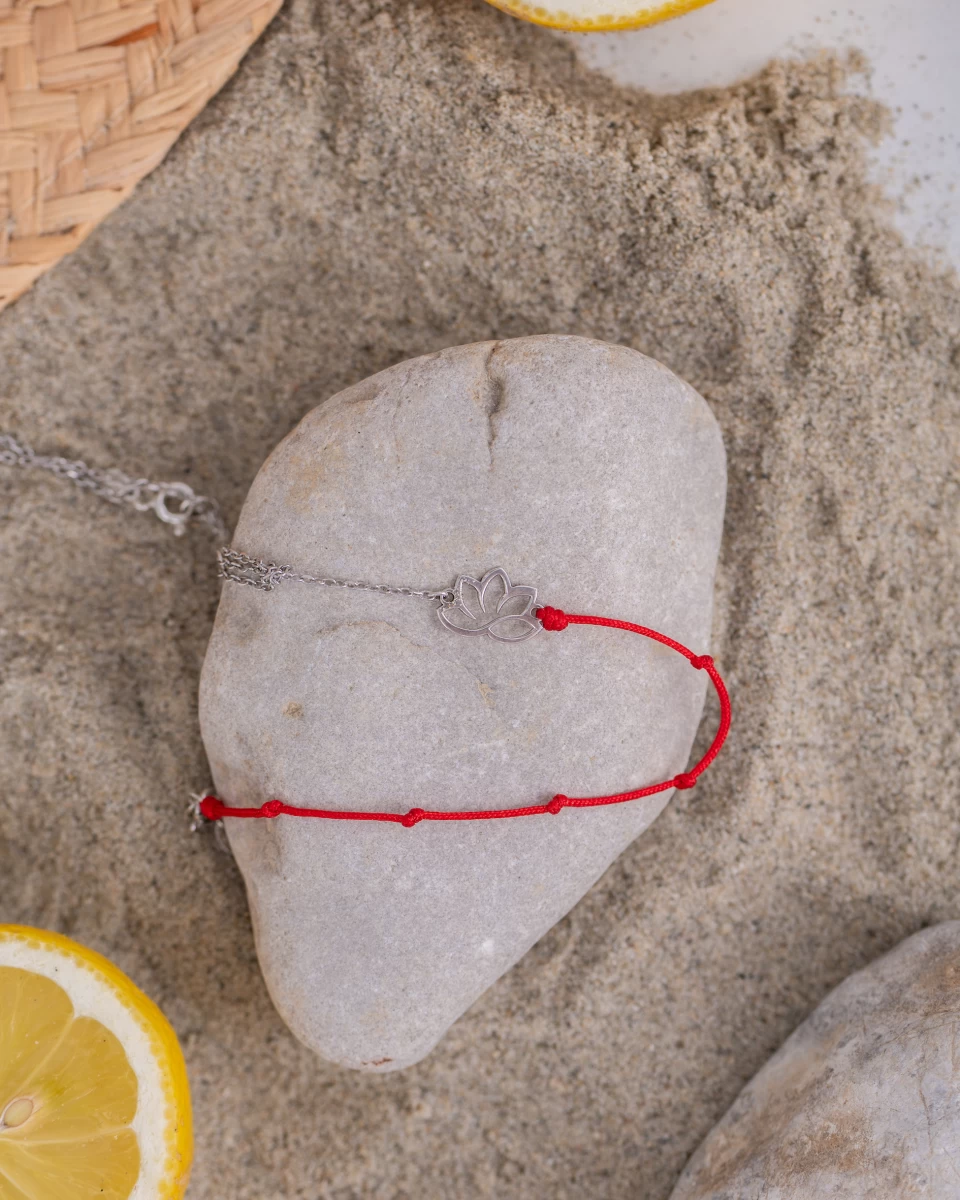 Lotus Kabbalah 14K Rose-gold Anklet