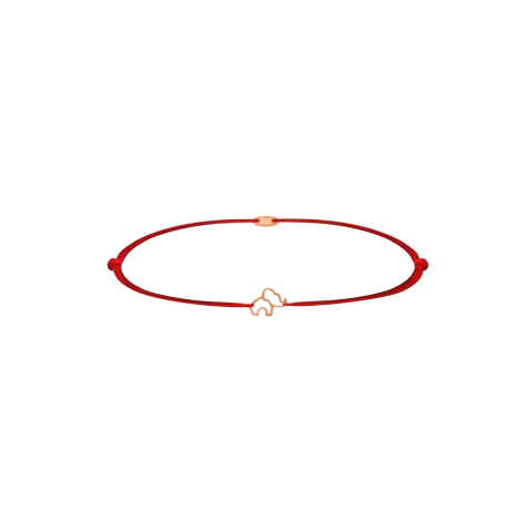 Zilia Elephant Contour Baby Gold 14K Thread Bracelet