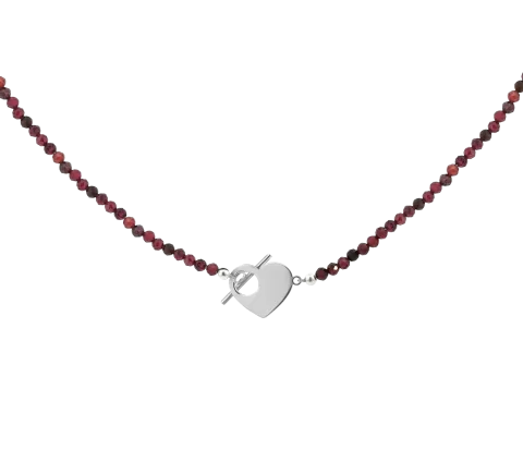 ZILIA Léa Heart Mineral Silver 925 Necklace