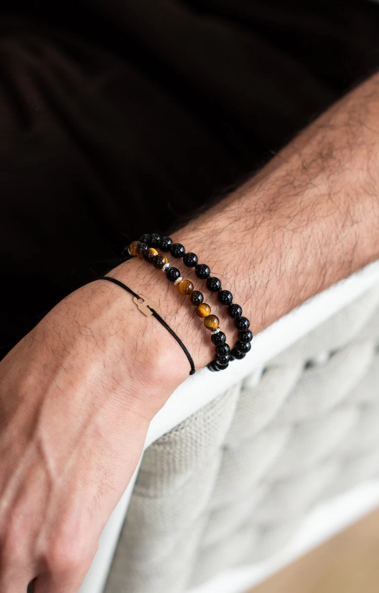 ZILIA Tigers Eye Men 3 Silver 925 Bracelet
