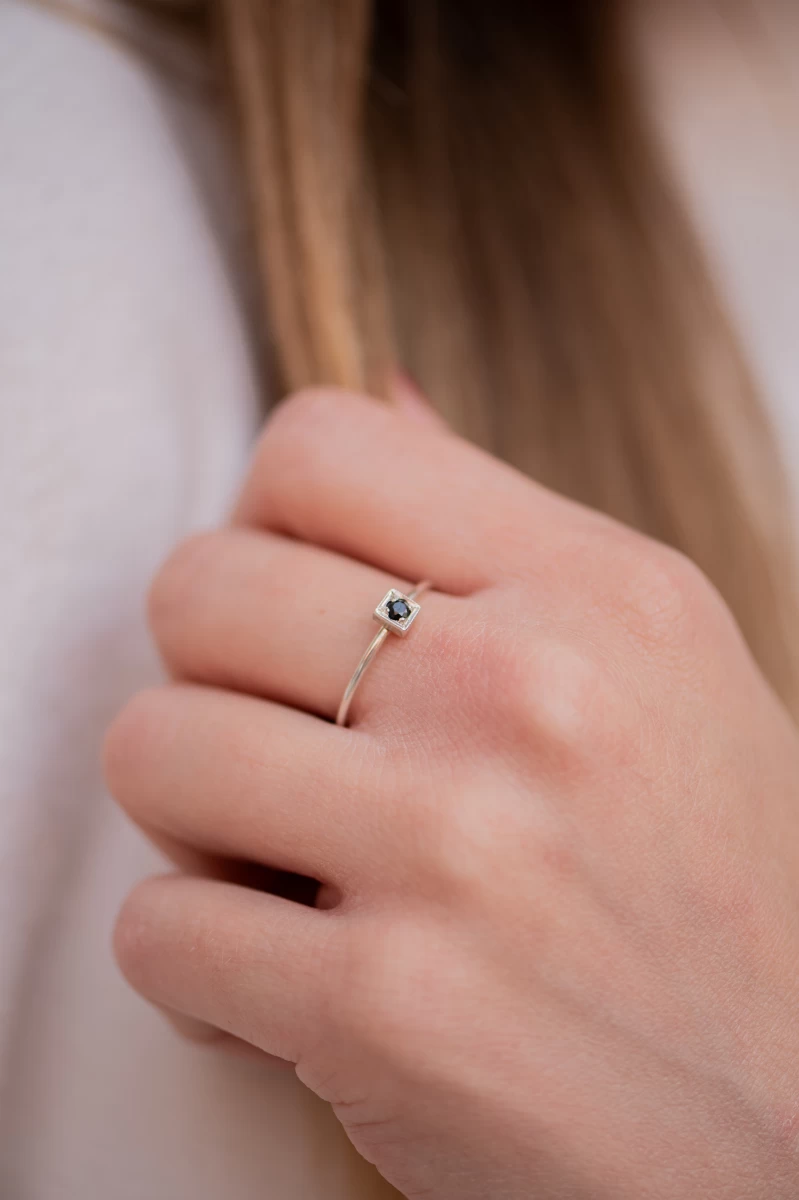 ZILIA Chloee 1 Black Gold 14K Ring