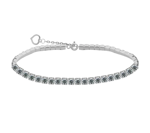 ZILIA Tennis Glow White Silver 925 Bracelet
