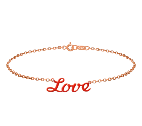 Zilia Porcelain LOVE Gold 14k Bracelet