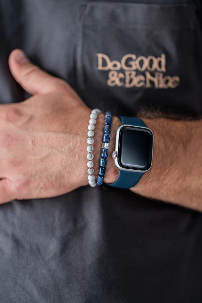 Dumortierit Mineral Silver 925 Karkötő