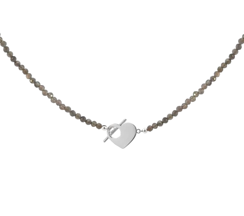ZILIA Léa Heart Mineral Silver 925 Necklace
