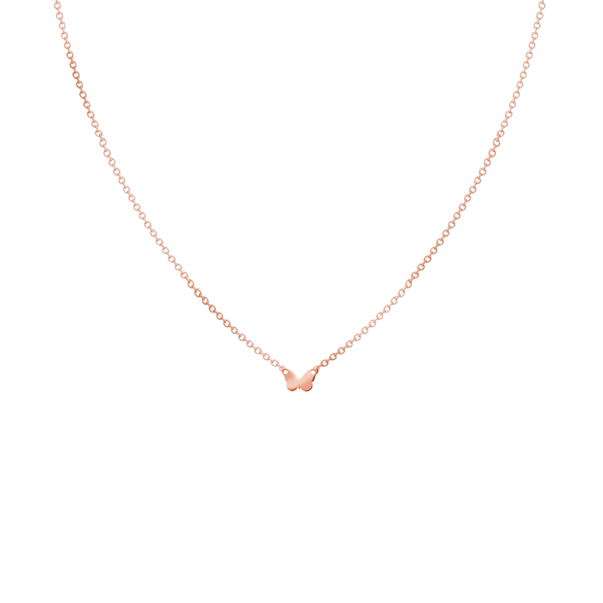 Butterfly Baby Rose Gold 14K Necklace