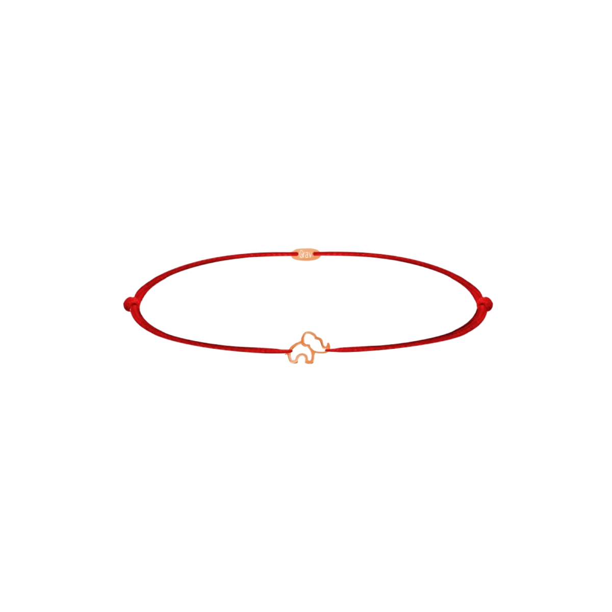 Elephant Contour Baby Rose Gold 14KThread Bracelet