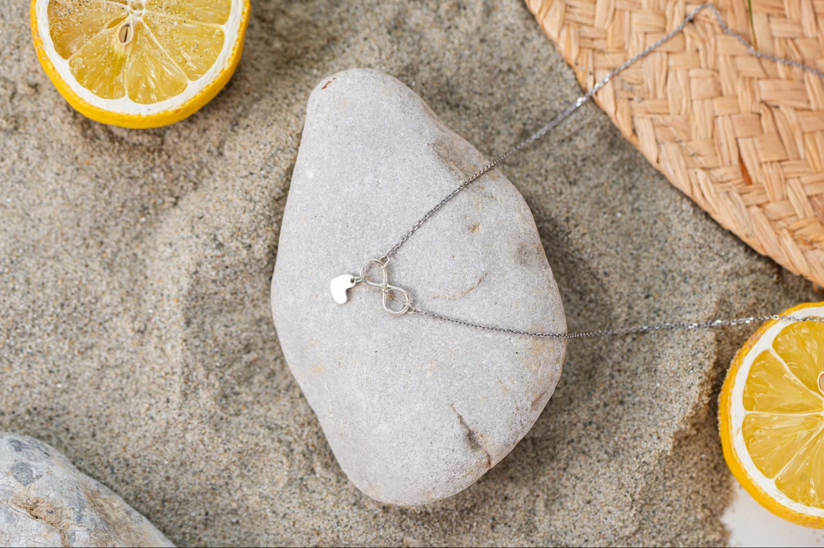 Ininity Heart Silver Necklace