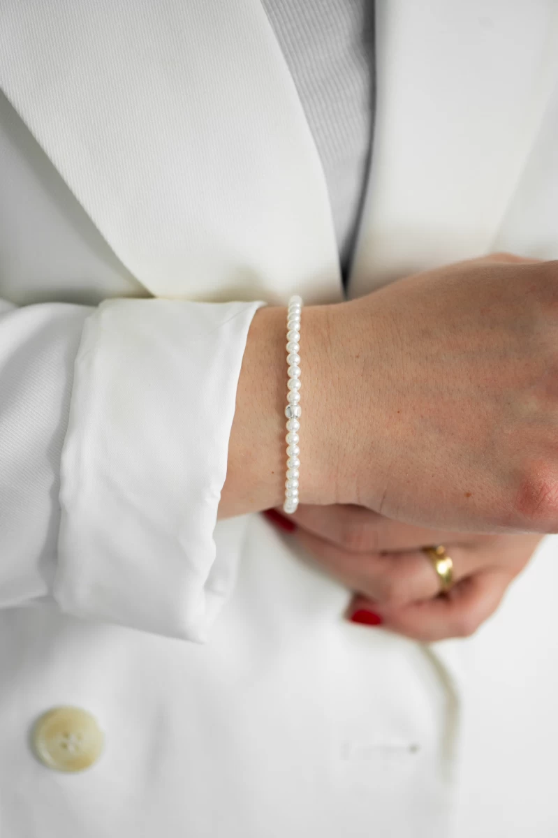 Small Pearl With Magnetic Lock Silver 925 Bracelet