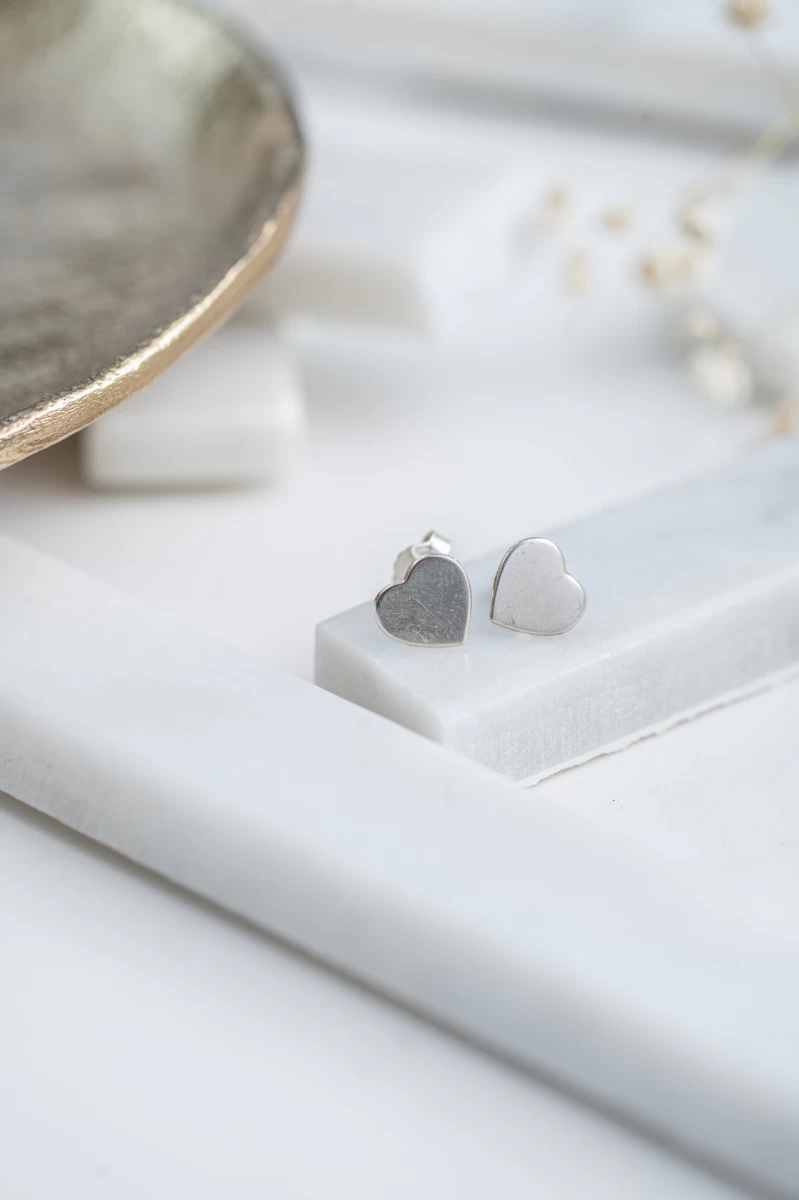 Heart Silver Earrings