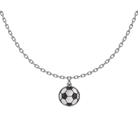 ZILIA Football Silver 925 Men’s Necklace