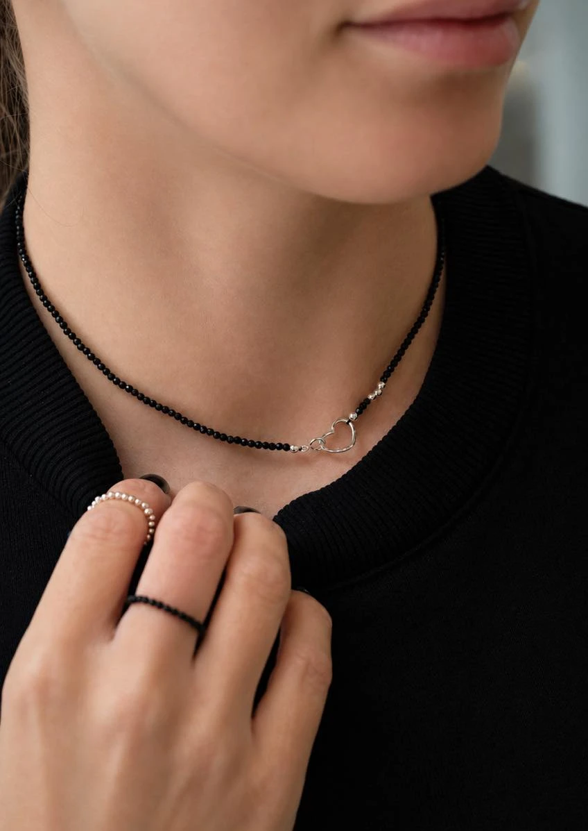 ZILIA Gemstone Spinel Heart Silver 925 Necklace