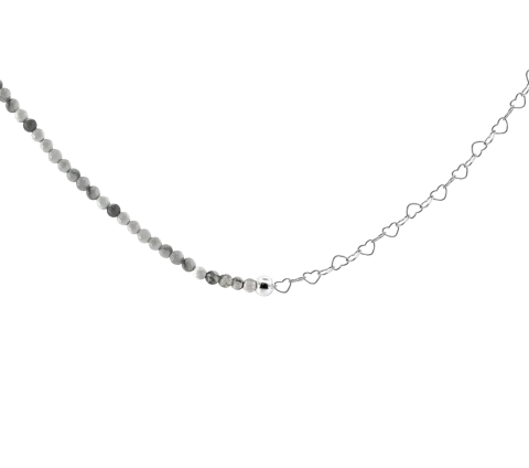 ZILIA Saona Heart Howlite Silver 925 Necklace