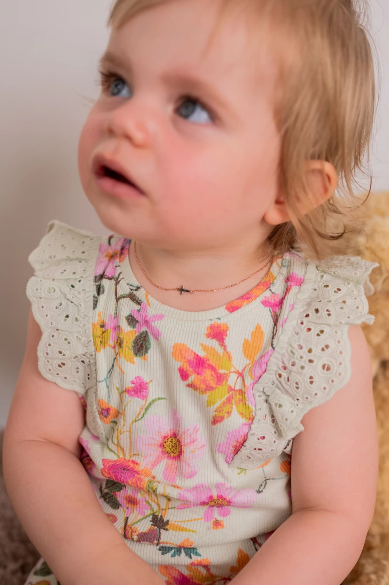 Cross Baby Yellow Gold 14K Necklace