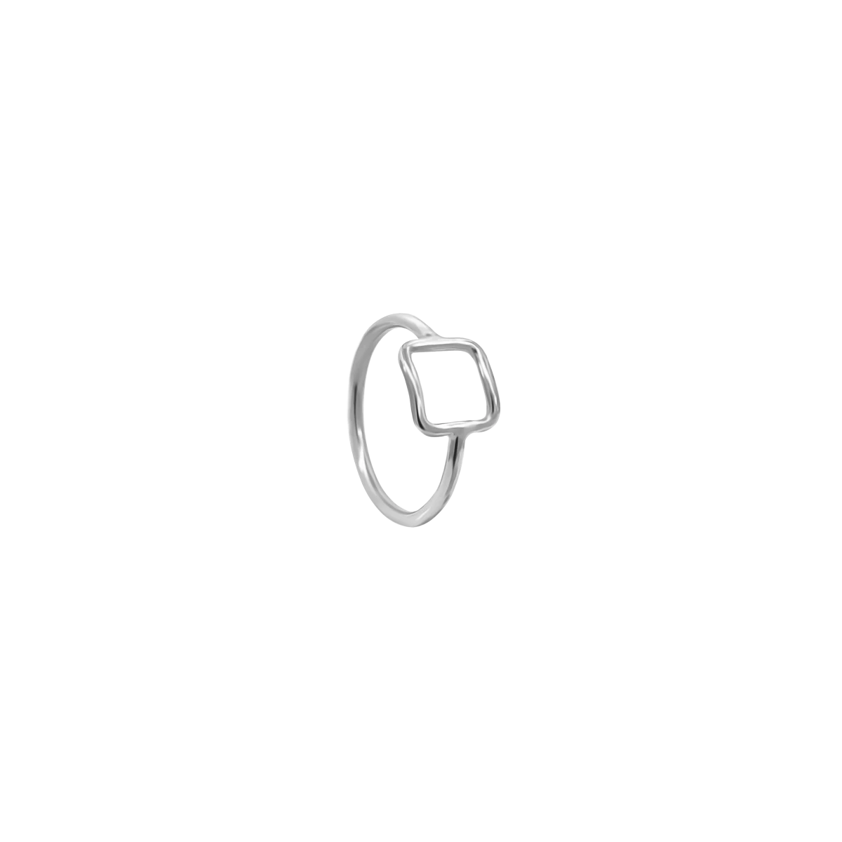 Square Contour Silver 925 Midi Ring