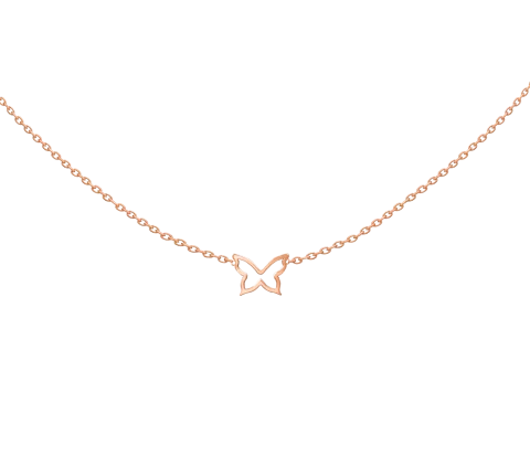 ZILIA Butterfly Contour Gold 14K Necklace