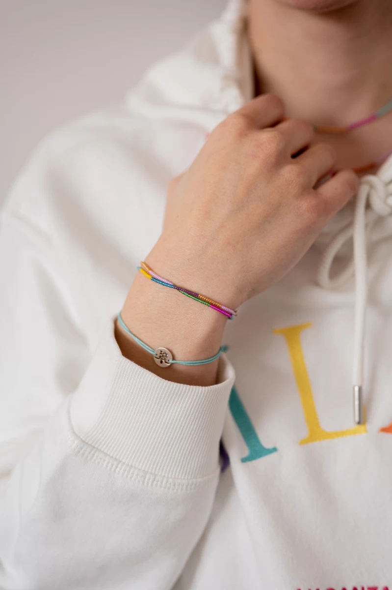 ZILIA Symbol Rainbow Double Silver 925 Bracelet