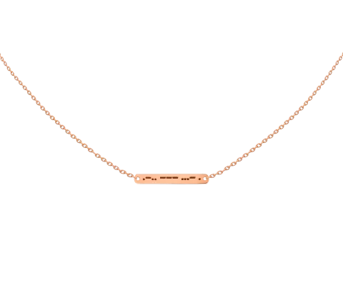 ZILIA Morse LOVE Gold 14K Necklace