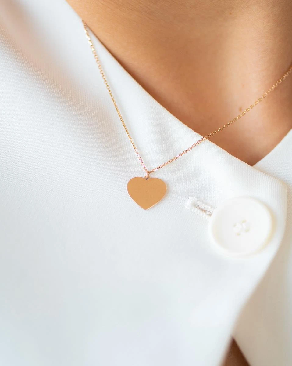 Dangling Heart Silver Necklace