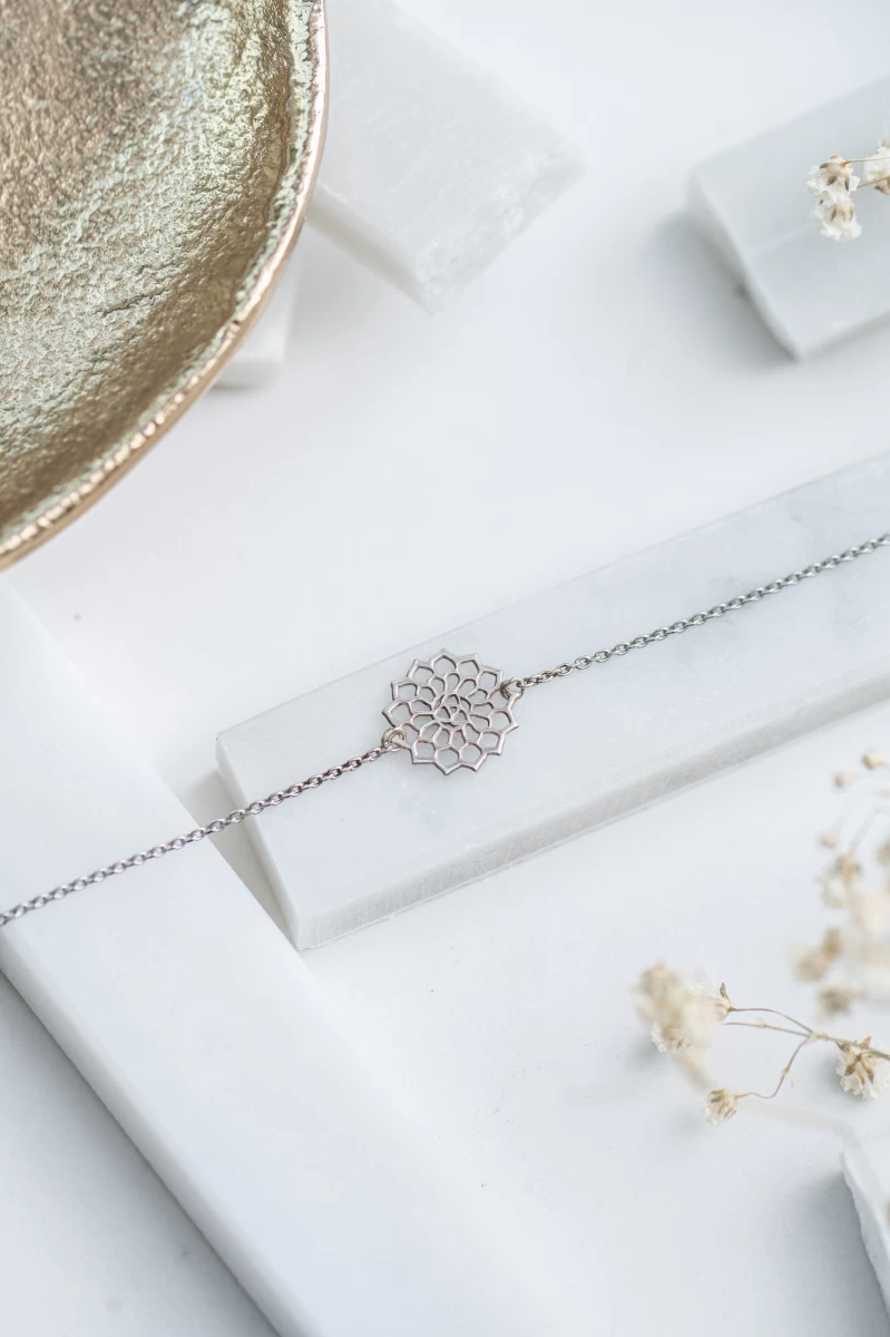 Mandala Silver Bracelet