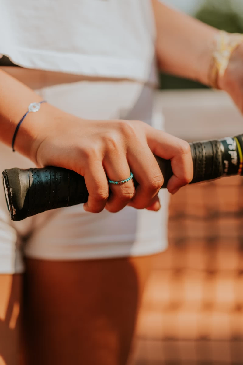 Turquoise Hematite Mineral Ring