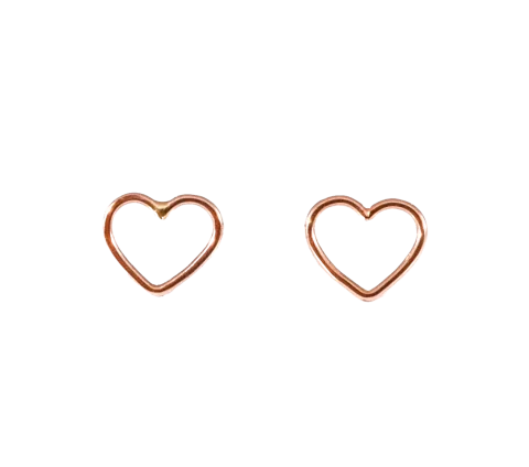 ZILIA Contour Heart Gold 14K Earrings