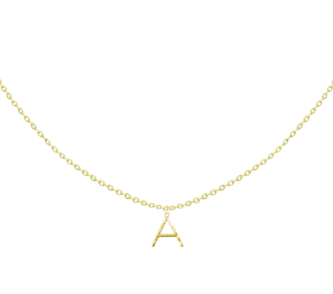 ZILIA Letter Quintessa Gold 14K Necklace