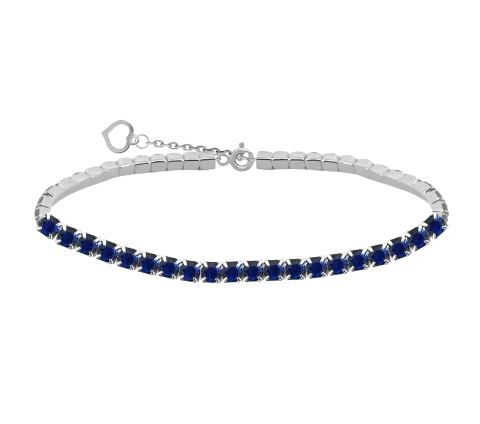 ZILIA Tennis Glow Blue Silver 925 Bracelet