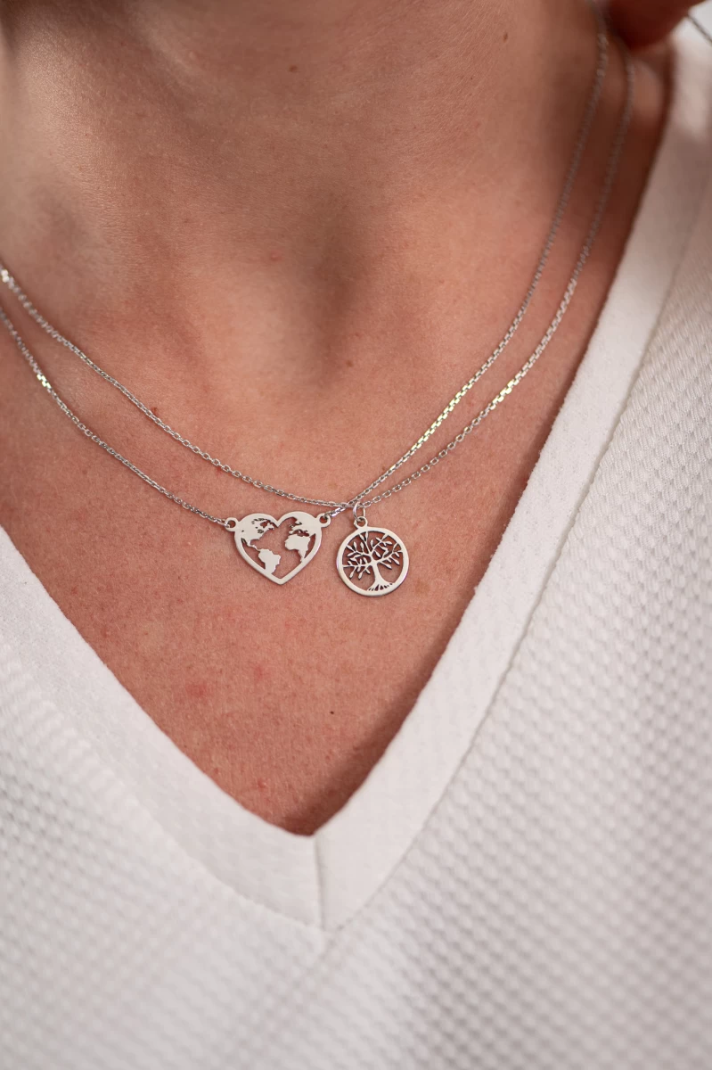 Tree of Life White Gold 14K Necklace