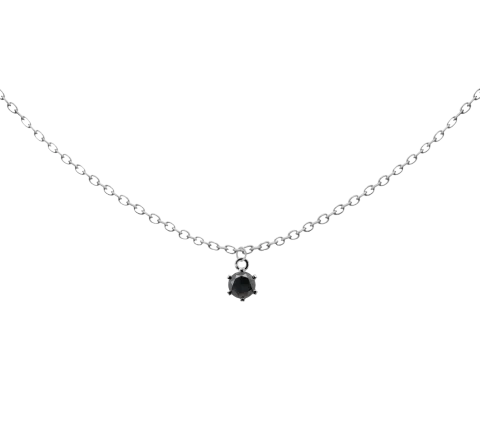 ZILIA Black Diamond Silver 925 Necklace
