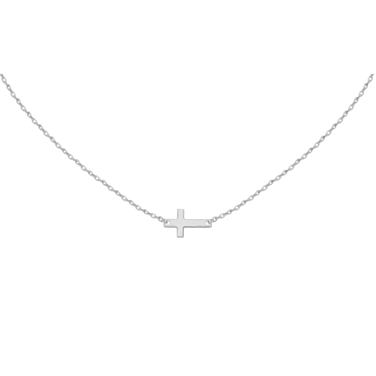 Big Cross Silver Necklace