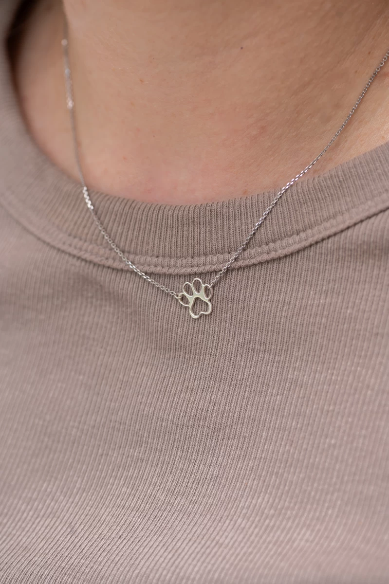 Contour Paw Rose Gold Necklace